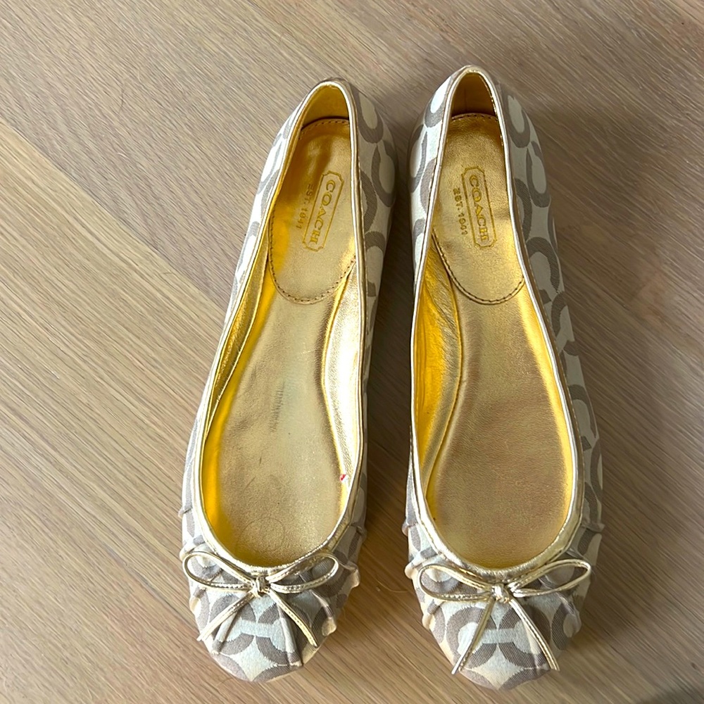 Coach ballet flats with bow